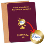 Carte à gratter FP passeport voyage surprise recto design immersif