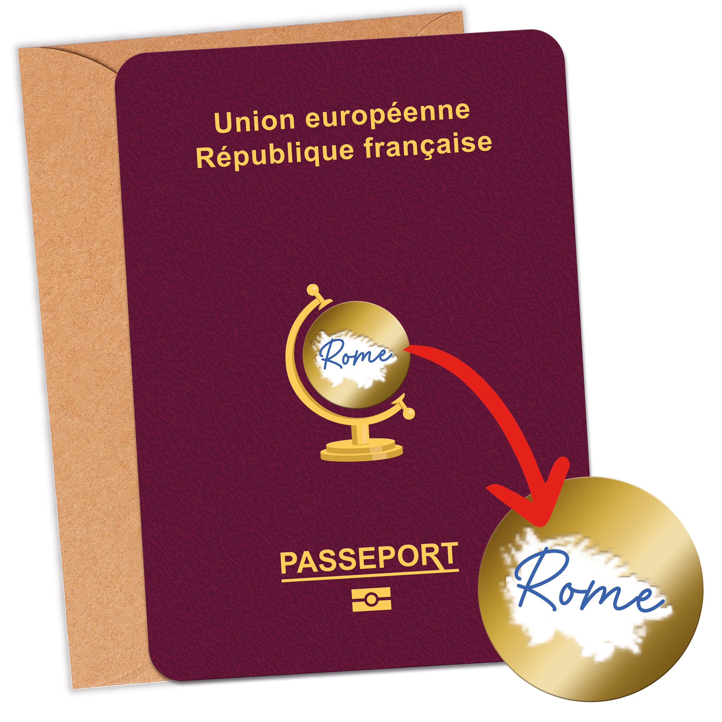 Carte à Gratter Voyage | Passeport Cadeau Surprise Personnalisable