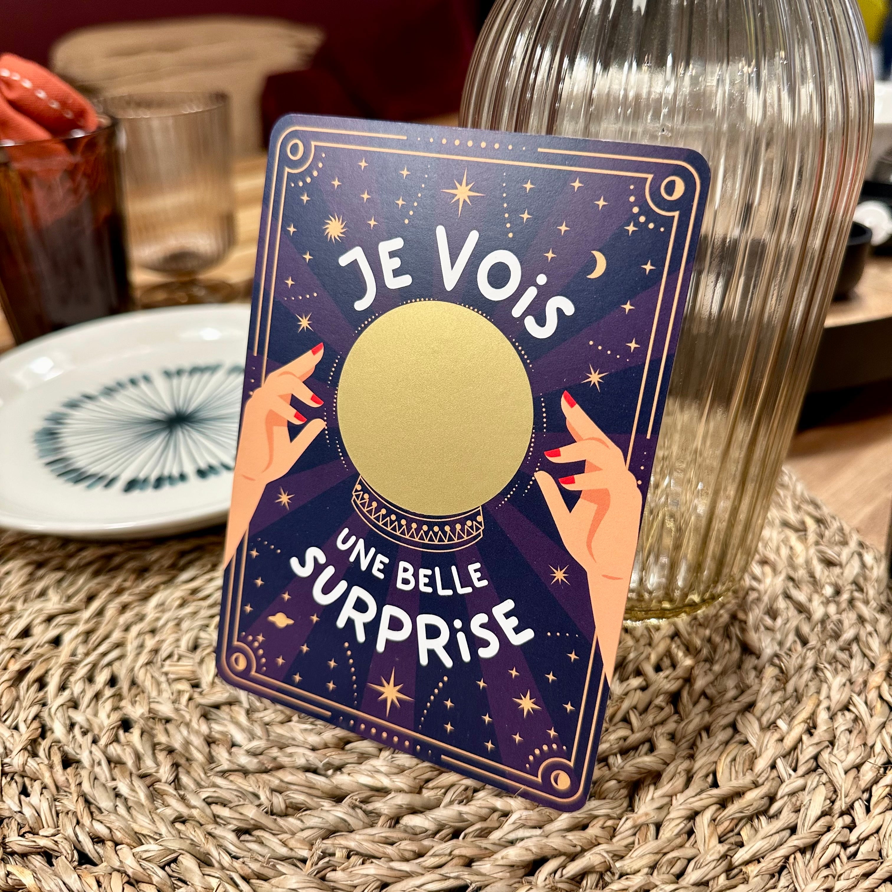 Carte à Gratter Cadeau | Surprise Personnalisable Boule de cristal Oracle