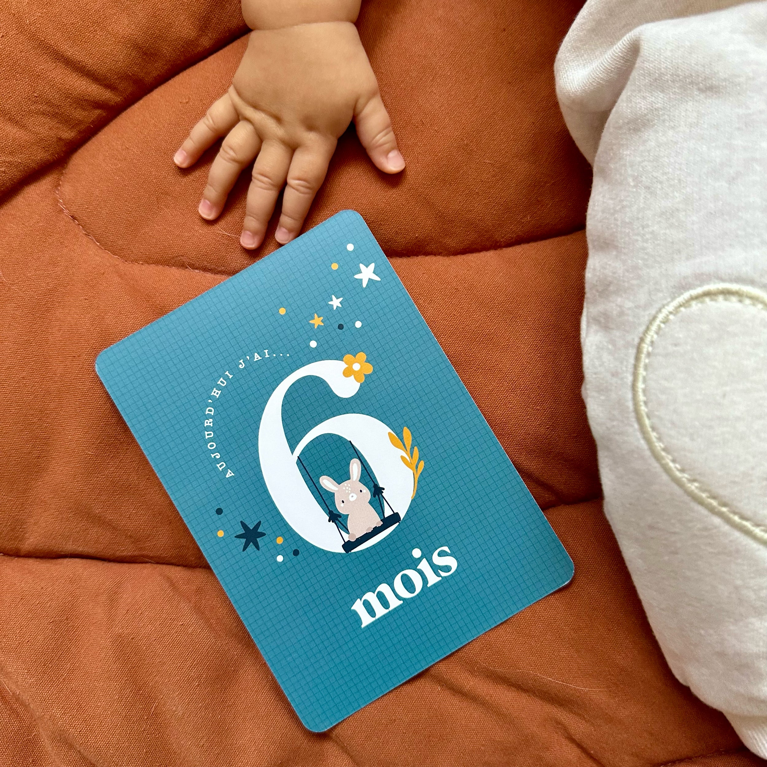 Cartes Moiniversaires Bébé | Moisiversaire de 1 à 12 Mois (16 cartes)