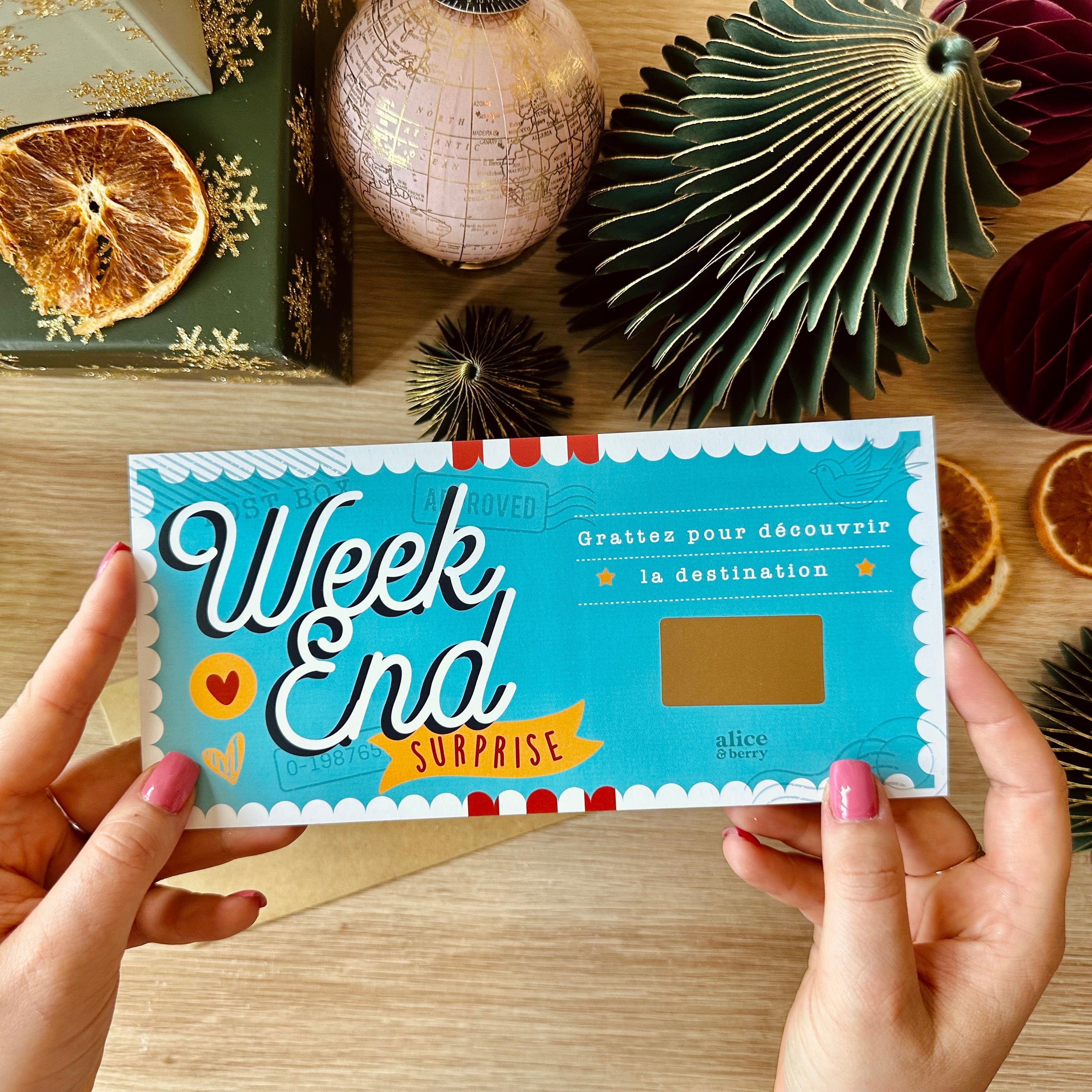 Carte à Gratter Weekend Surprise | Voyage Personnalisable - Bleu