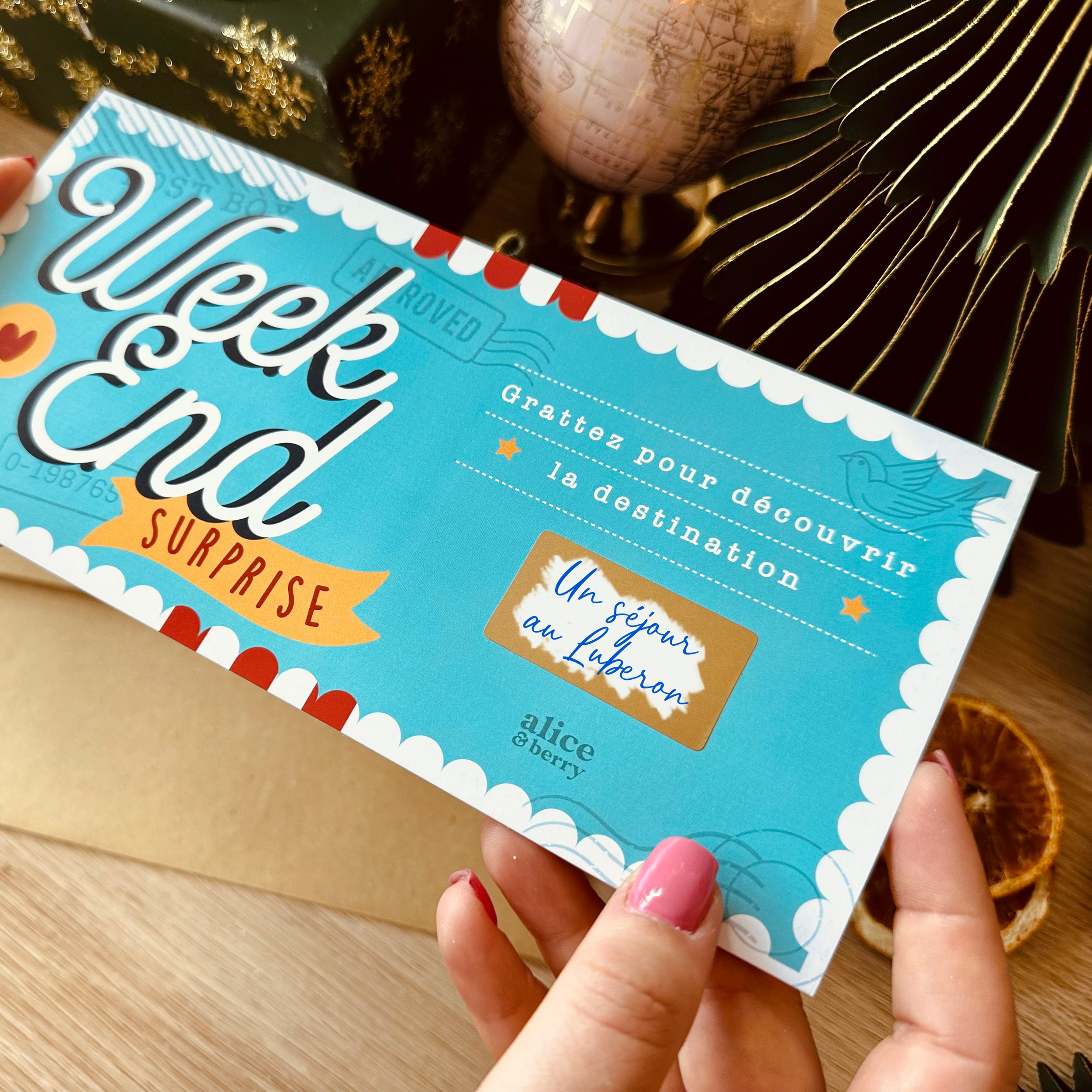 Carte à Gratter Weekend Surprise | Voyage Personnalisable - Bleu