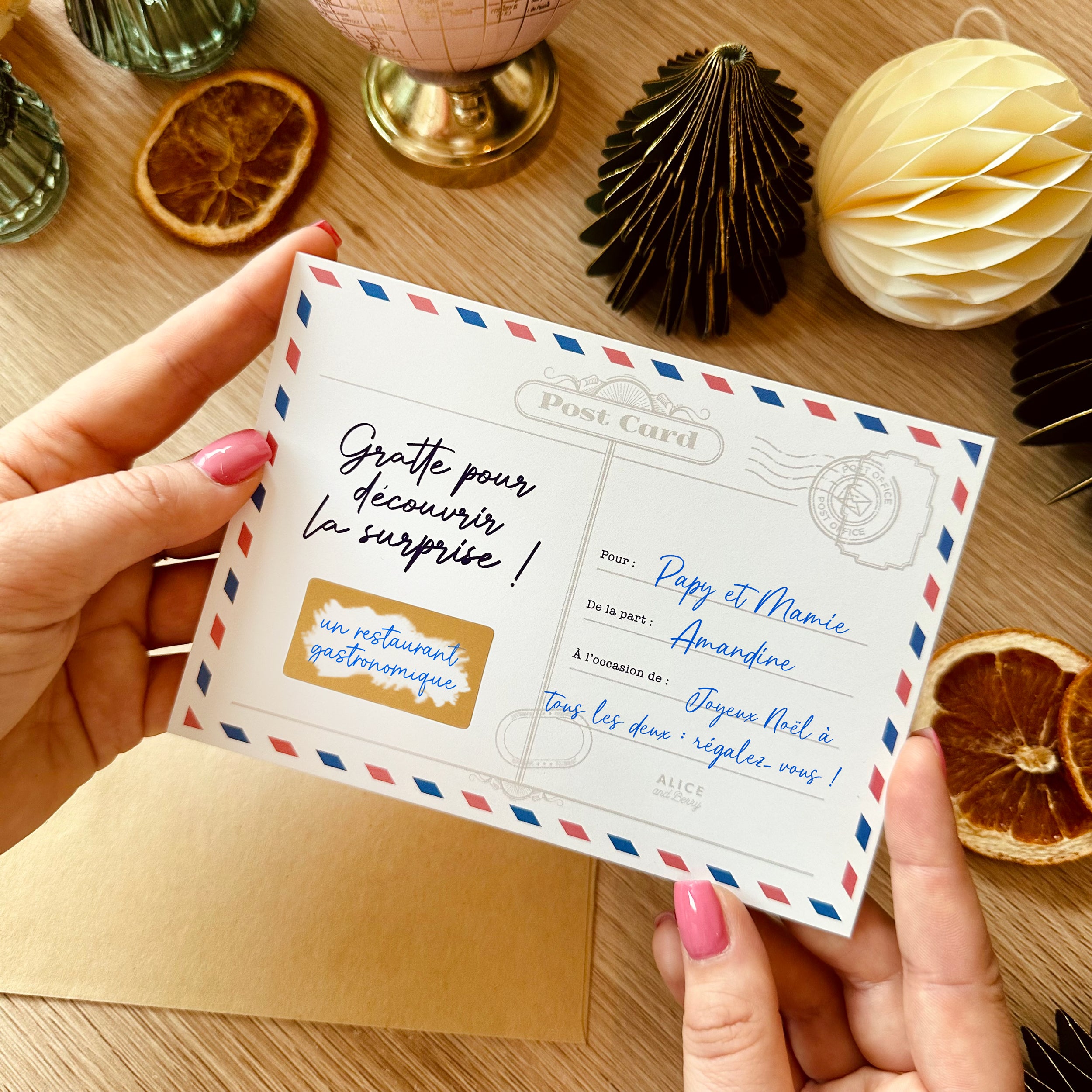 Carte à Gratter Cadeau Surprise | Personnalisable Vintage