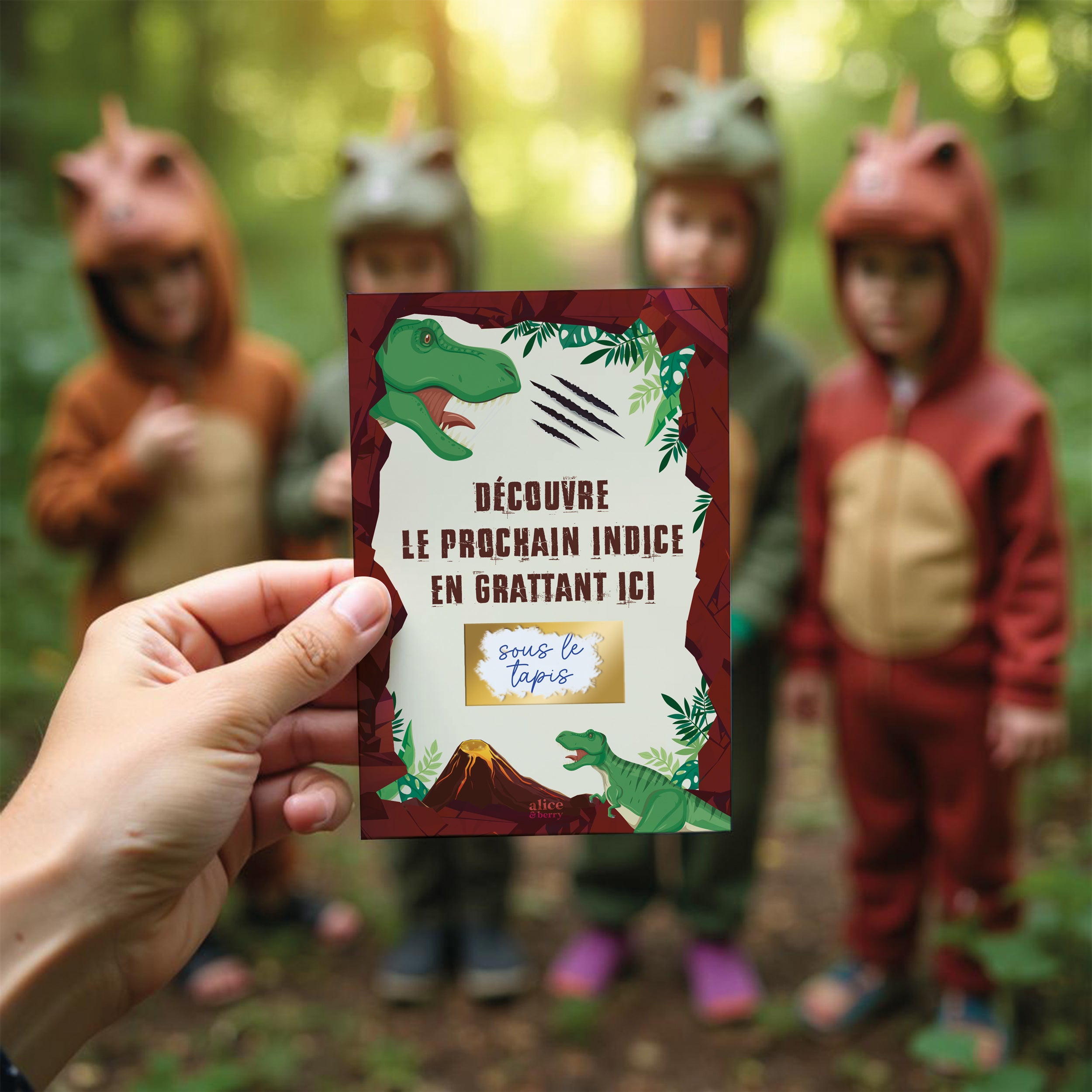 Chasse au Trésor à Gratter Enfant | Dinosaure