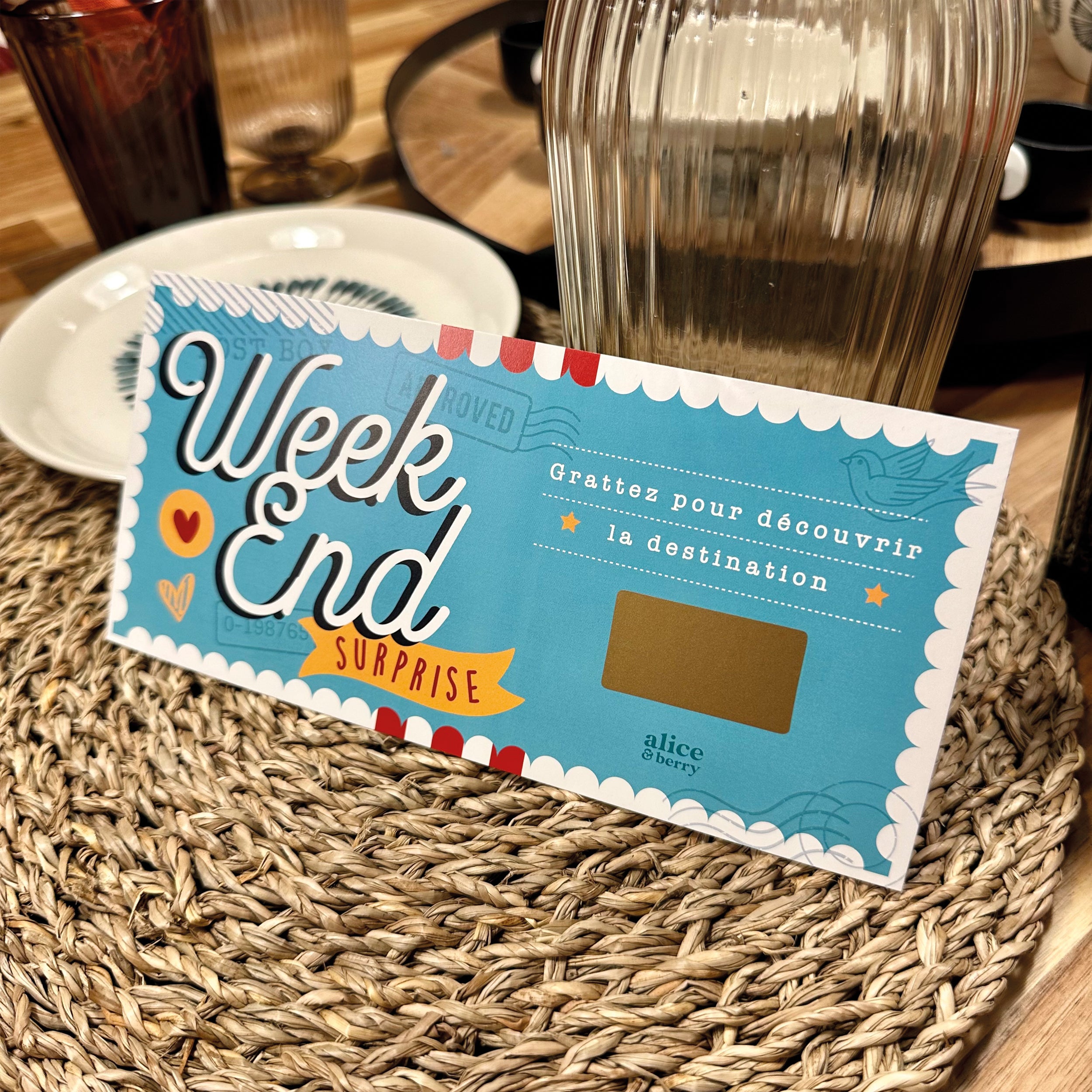 Carte à Gratter Weekend Surprise | Voyage Personnalisable - Bleu
