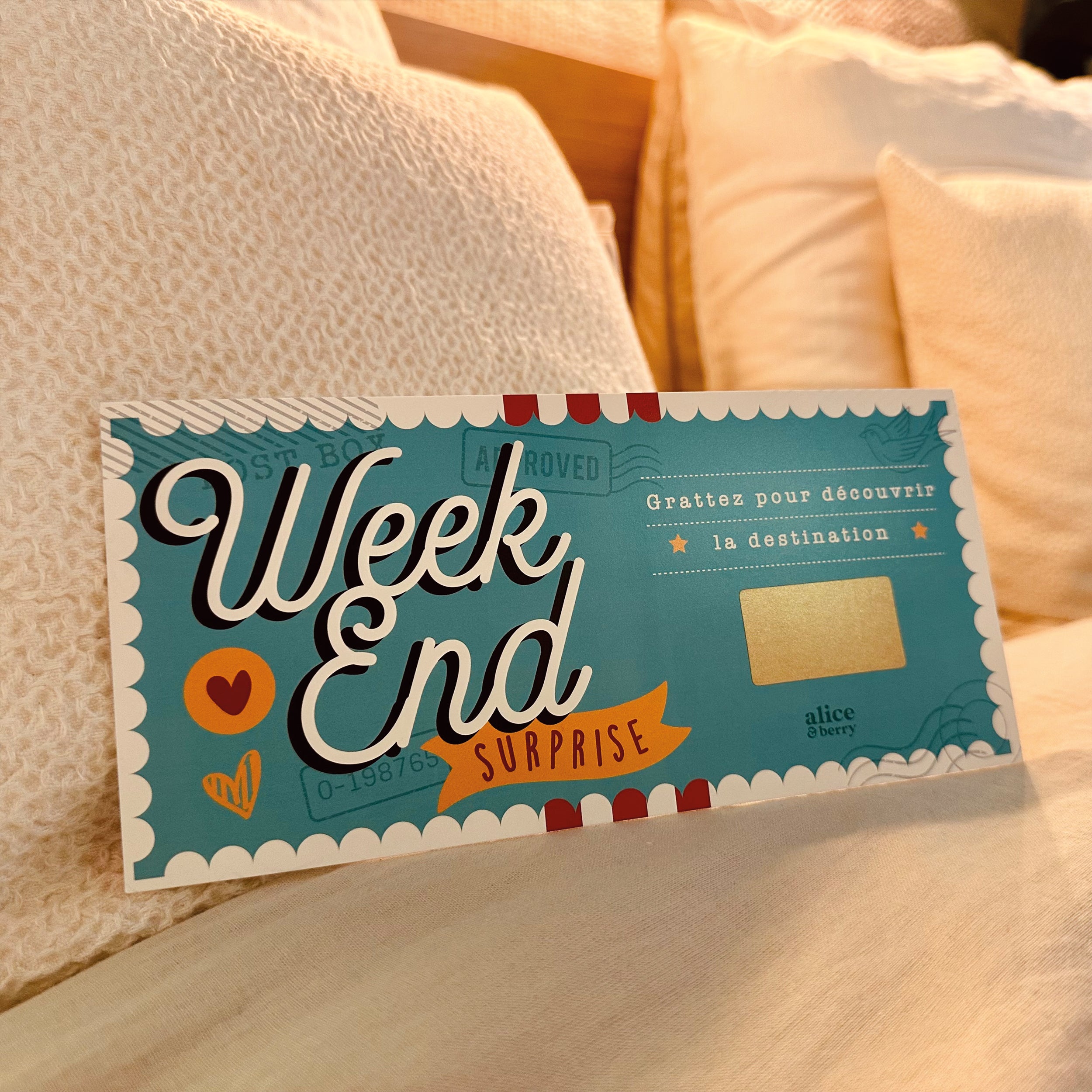 Carte à Gratter Weekend Surprise | Voyage Personnalisable - Bleu