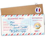 Carte à Gratter Voyage Surprise | Billet d’avion Personnalisable  - Boarding Pass