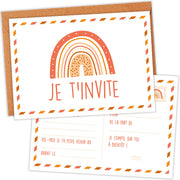 Invitations anniversaire enfant Arc-en-ciel