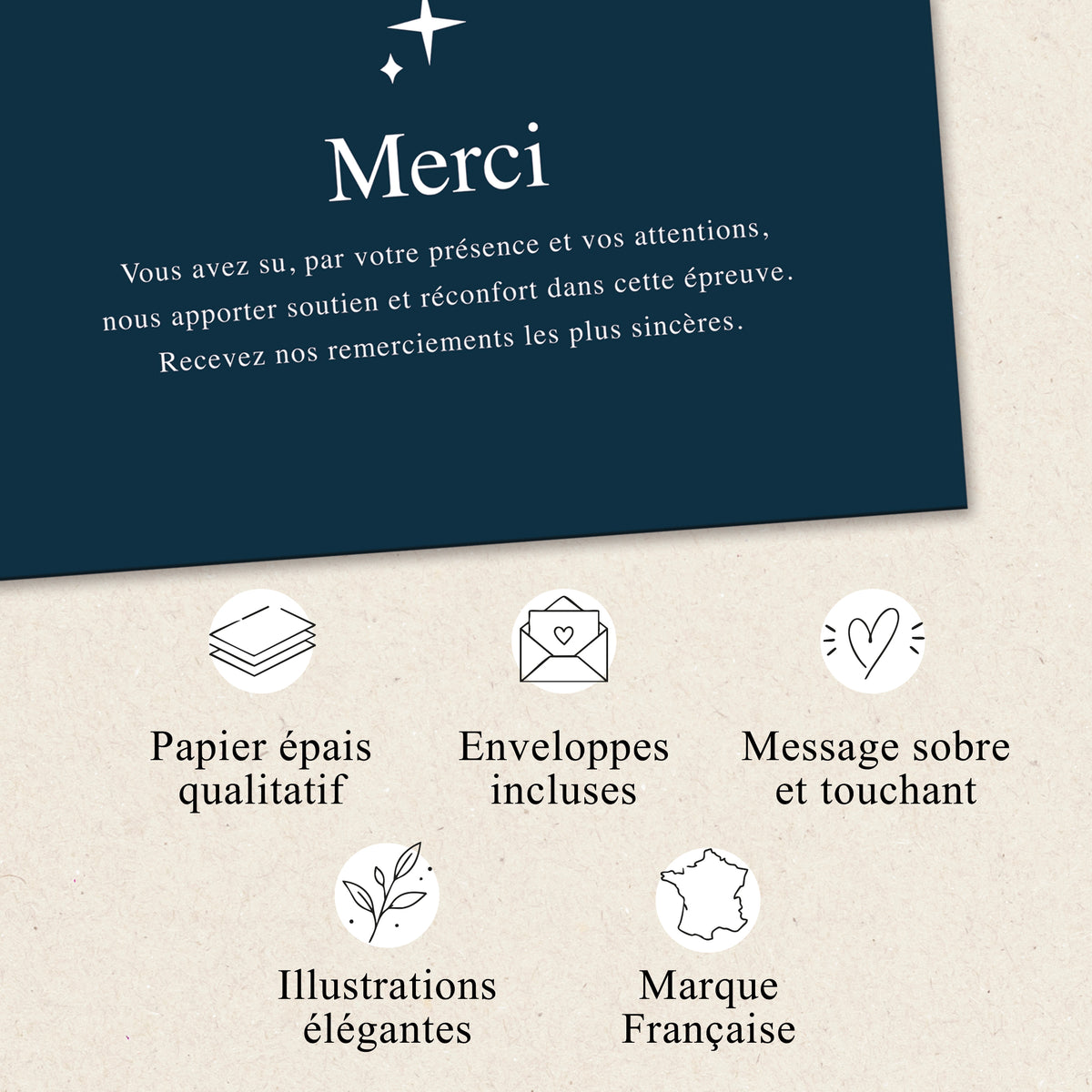 Cartes de Remerciement Décès Étoile