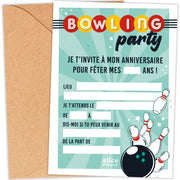 Invitations anniversaire enfant bowling