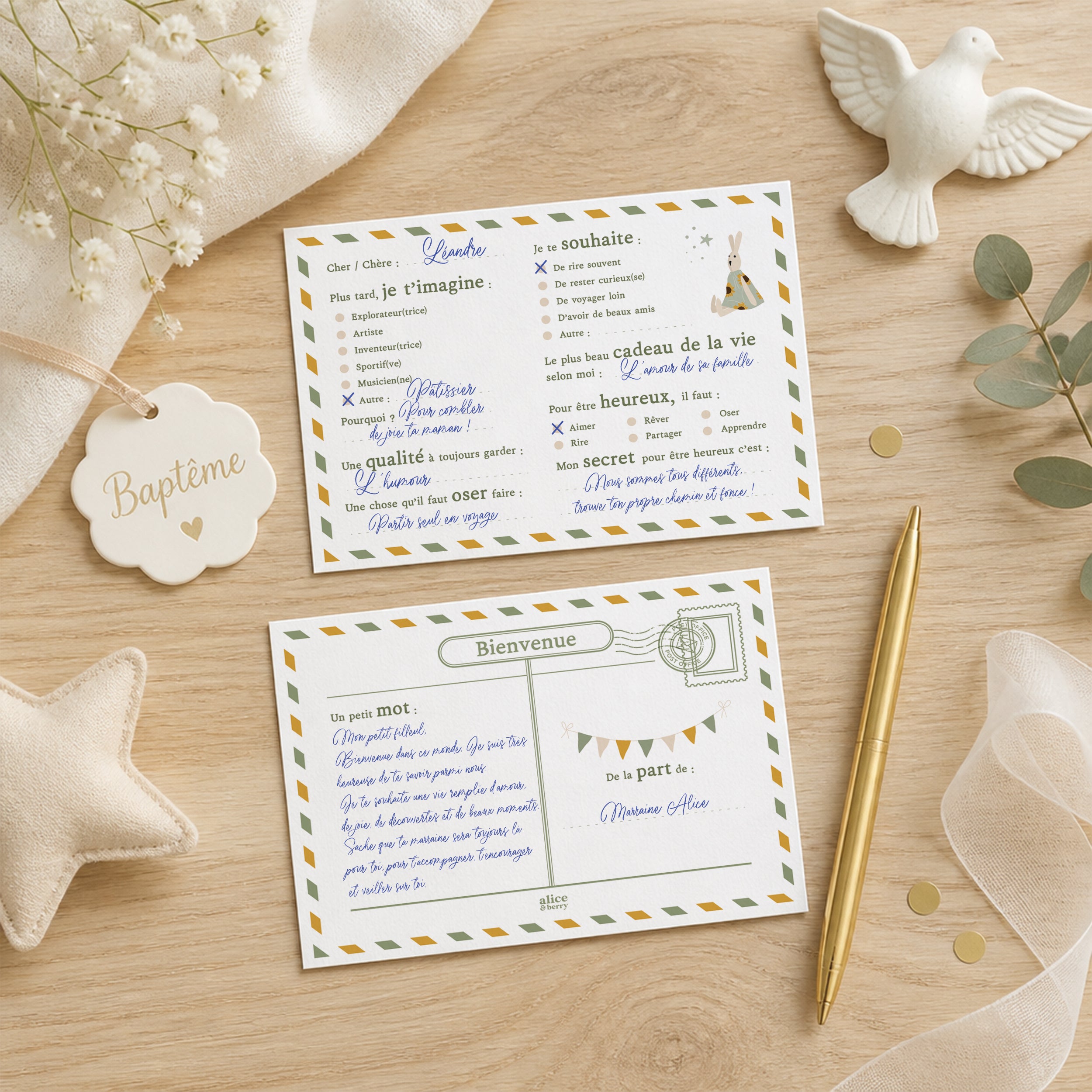 Cartes Livre d'Or Naissance & Baptême