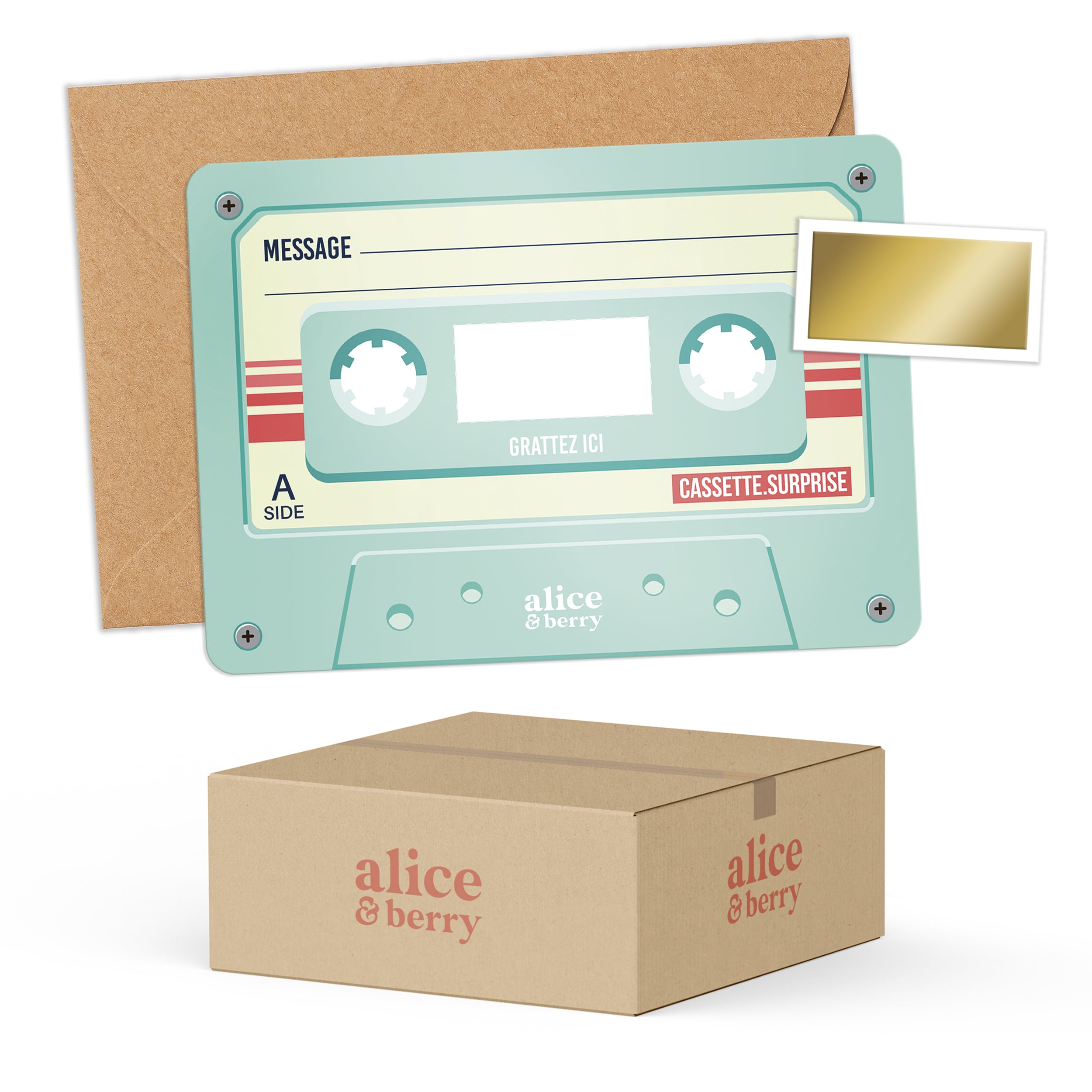 Cassette à gratter vert menthe (B2B)