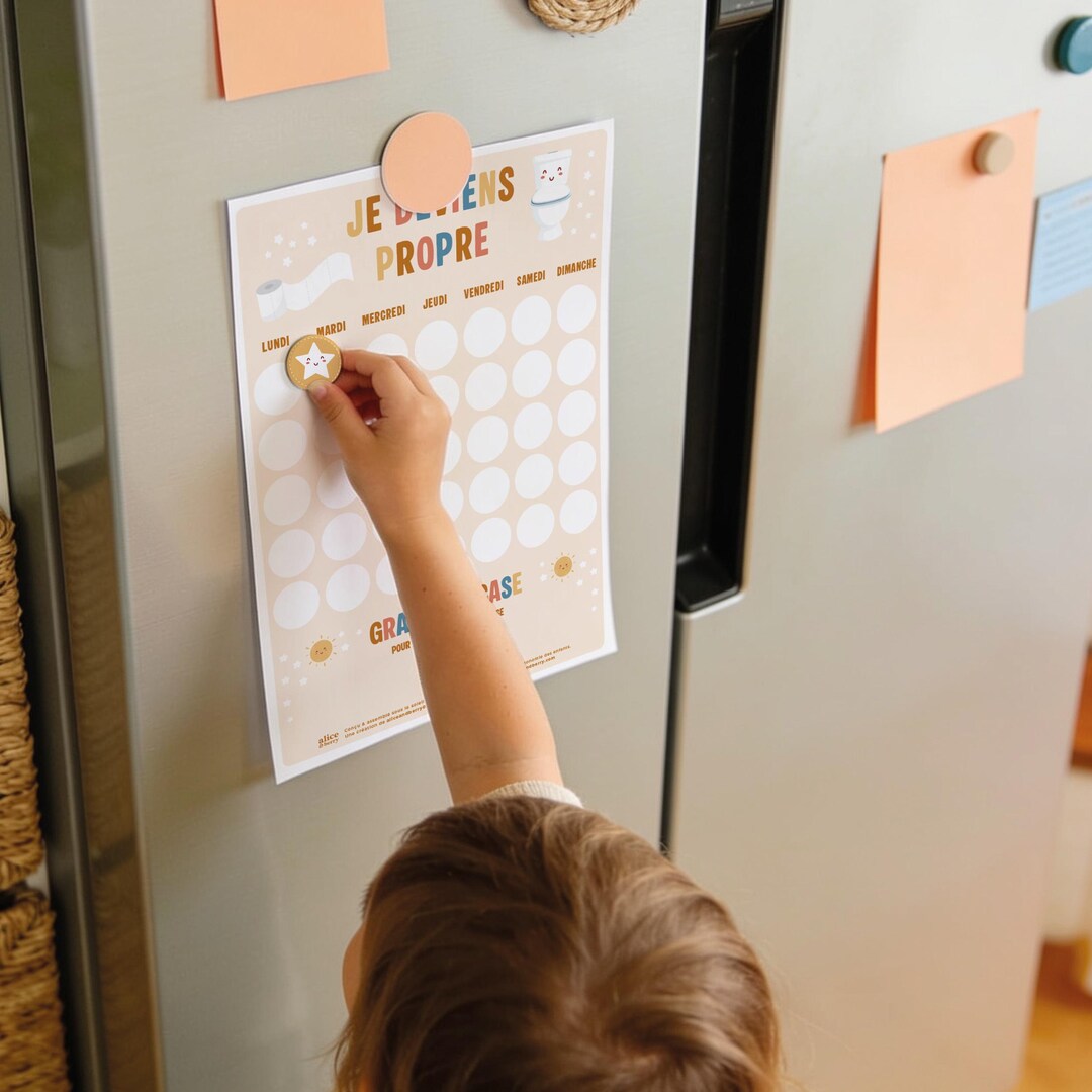 Tableau de propreté enfant - détail gommettes