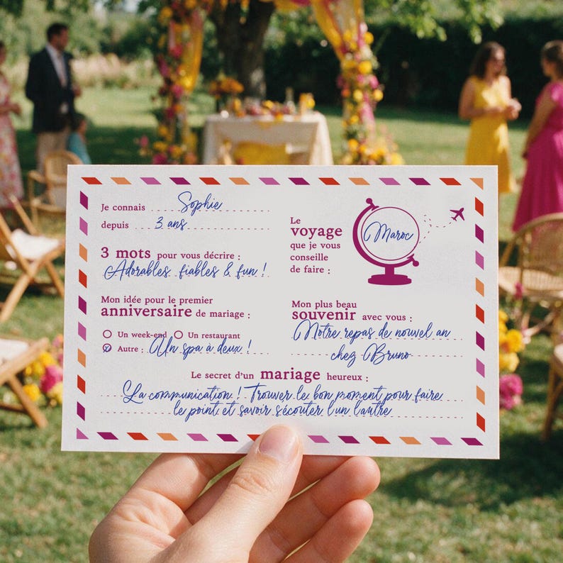Cartes livre d'or mariage inclusif - détail