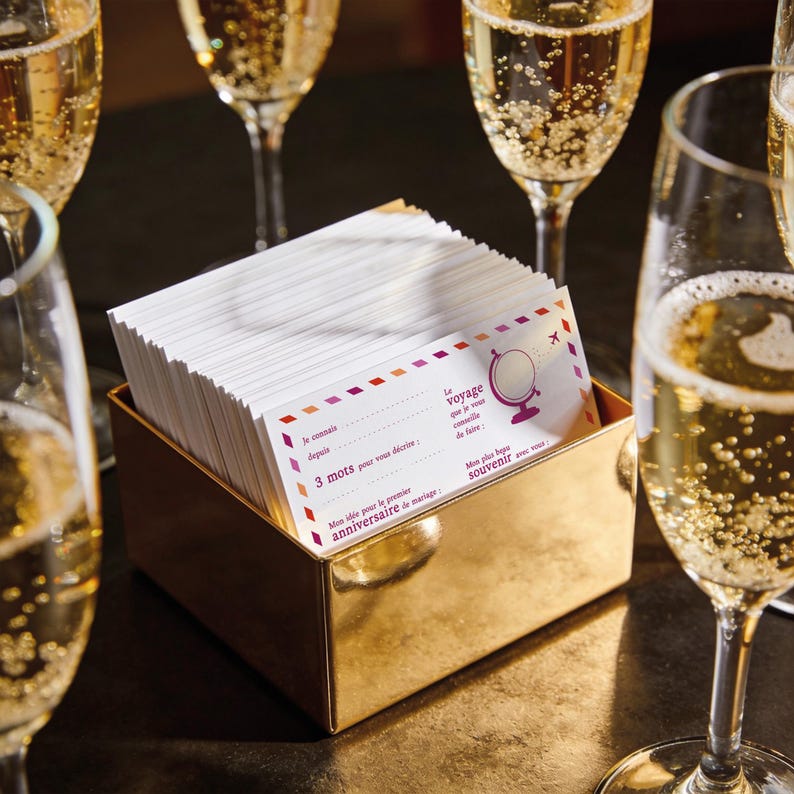 Cartes livre d'or mariage inclusif - lot de cartes