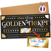 Golden Ticket à Gratter | Carte Cadeau Surprise Personnalisable - Noir