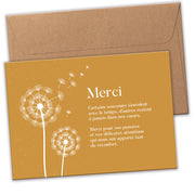 Cartes de Remerciement Décès Pissenlit