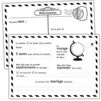 Cartes livre d'or mariage Alice et Berry design sobre et élégant