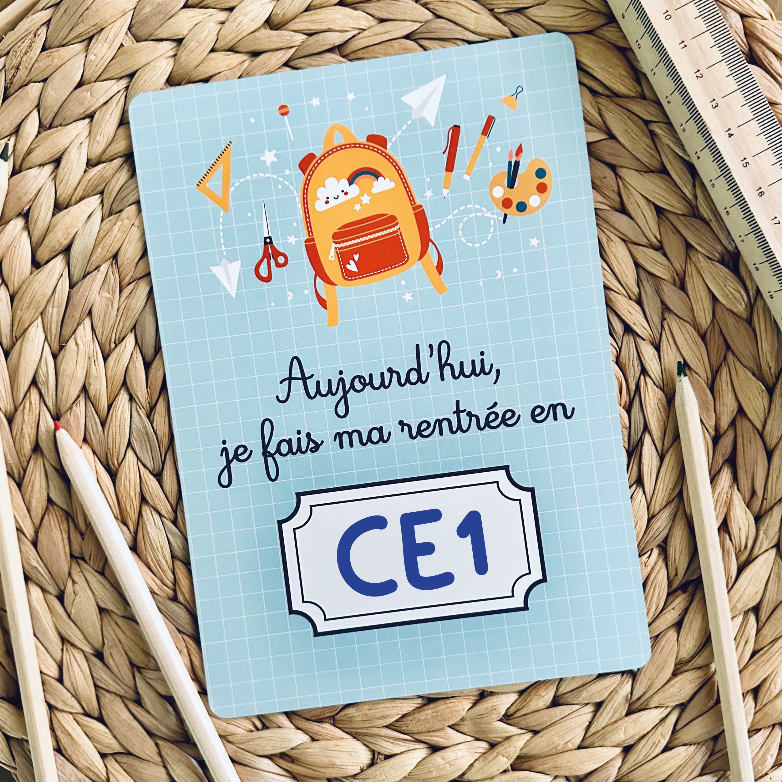 Carte Souvenir Rentrée Scolaire – Photo Enfant École Primaire