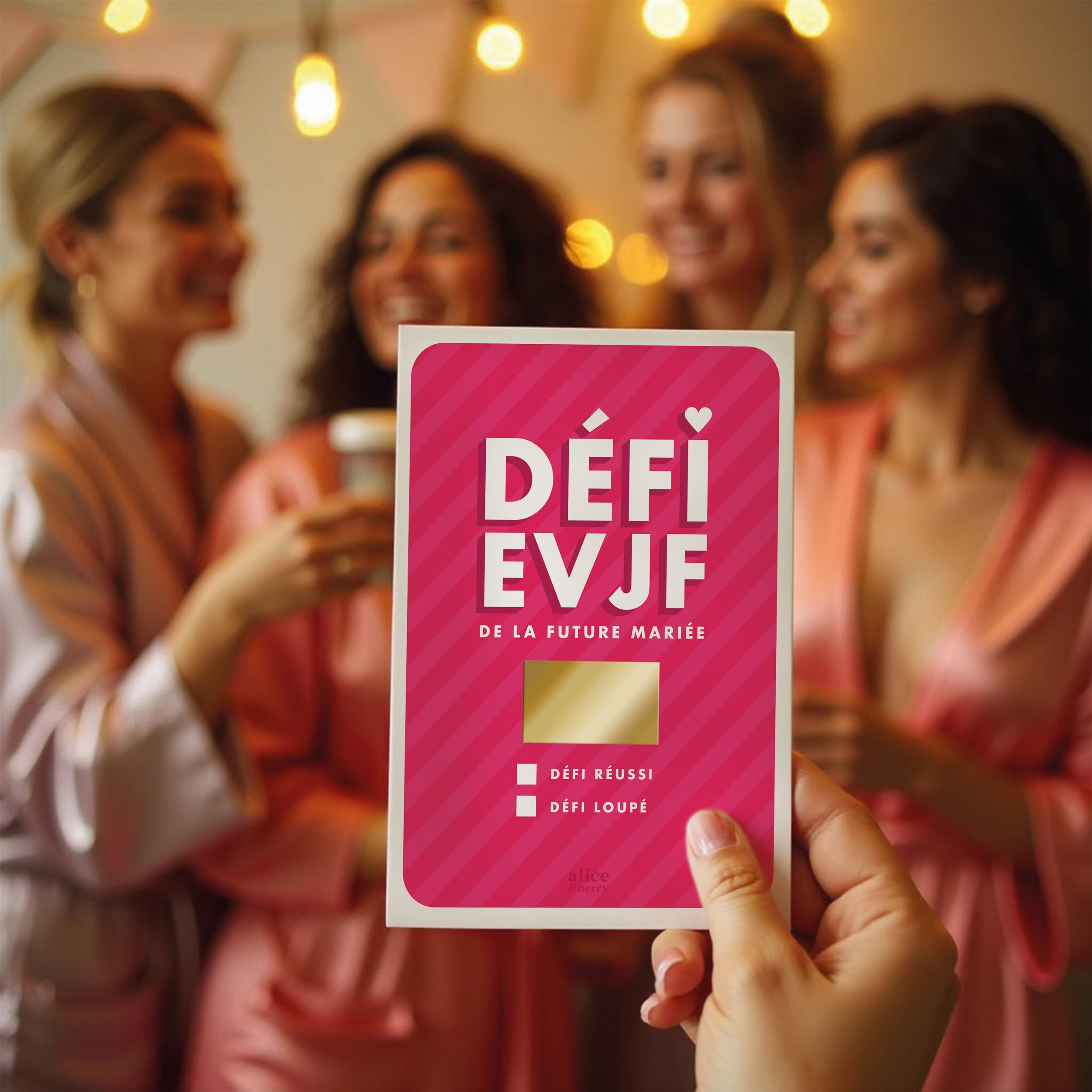 Cartes à gratter EVJF – 15 défis personnalisables Team Bride