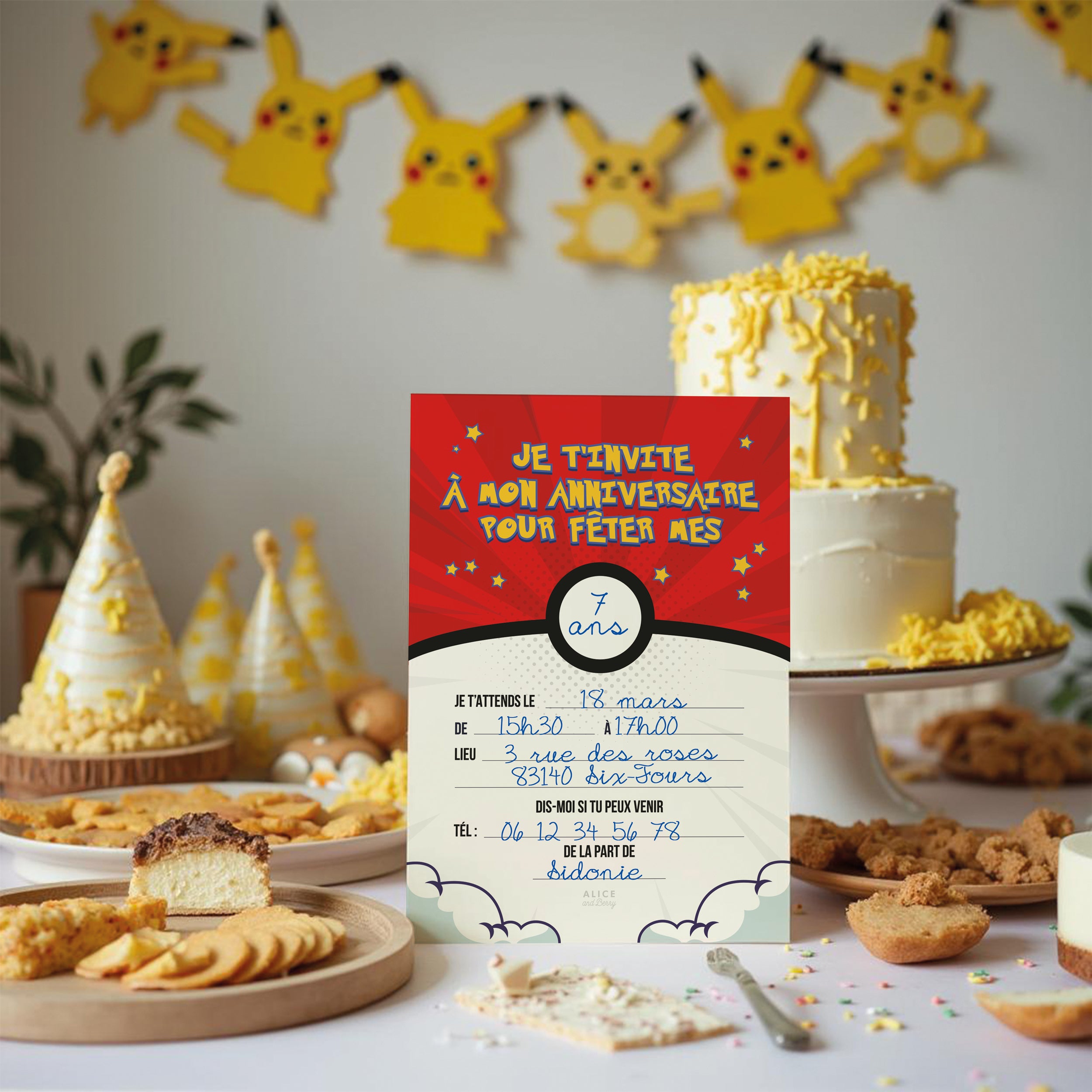 Invitations anniversaire enfant Manga