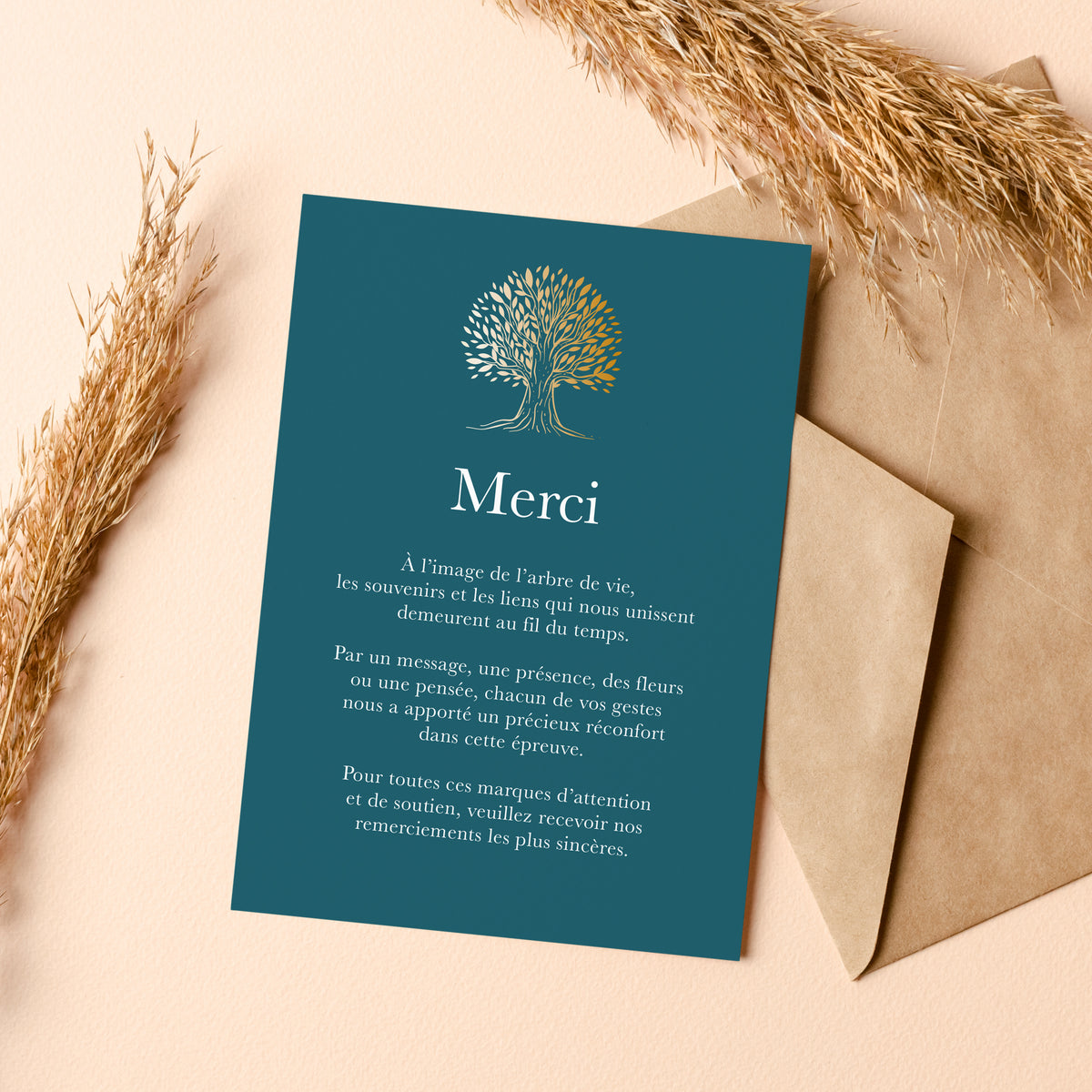 Cartes de Remerciement Décès Arbre de Vie
