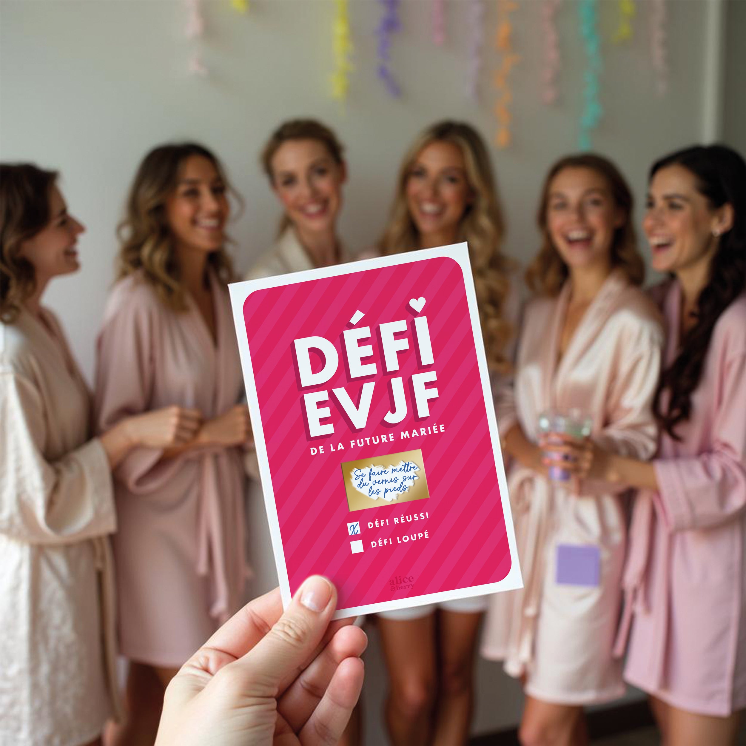 Cartes à gratter EVJF – 15 défis personnalisables Team Bride