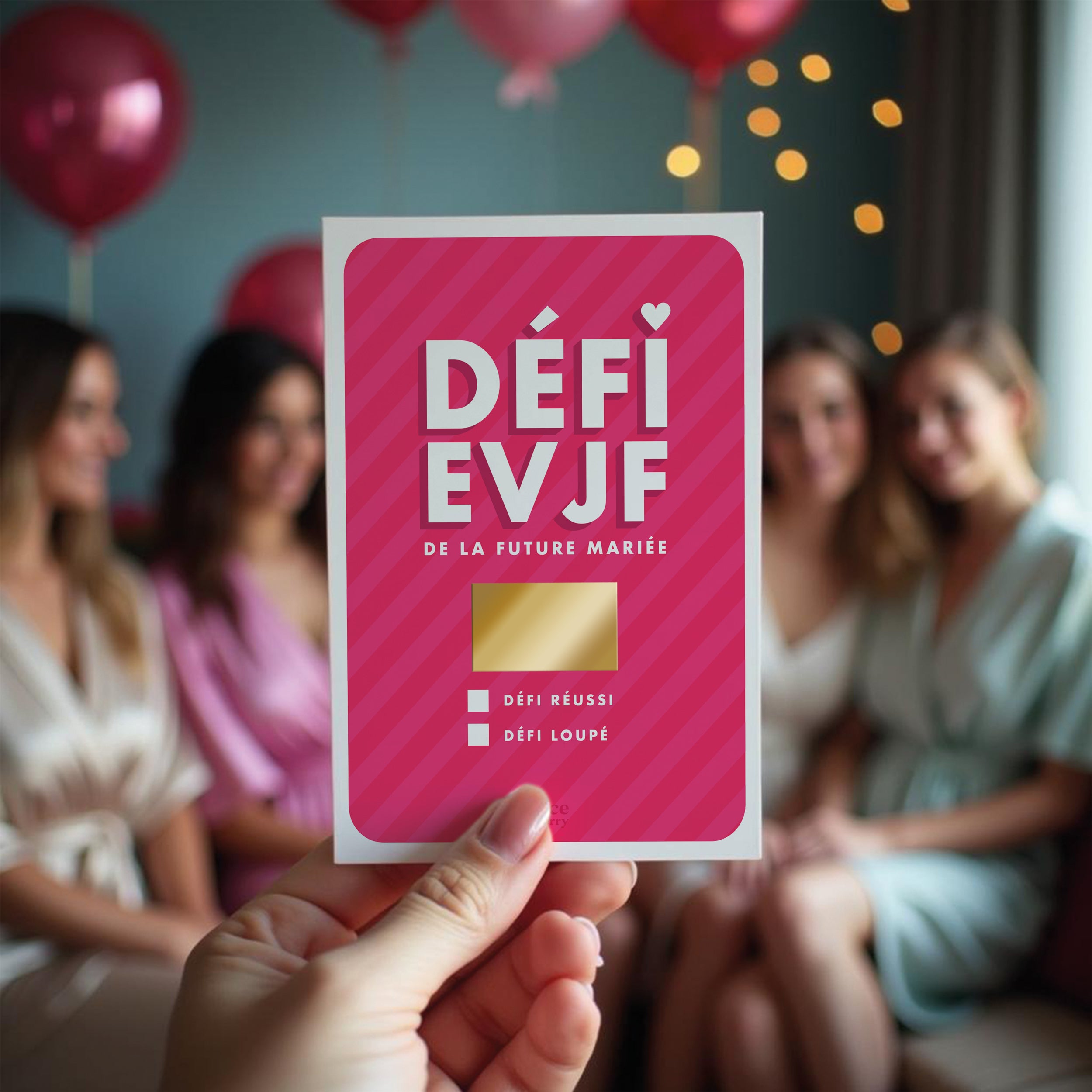 Cartes à gratter EVJF – 15 défis personnalisables Team Bride