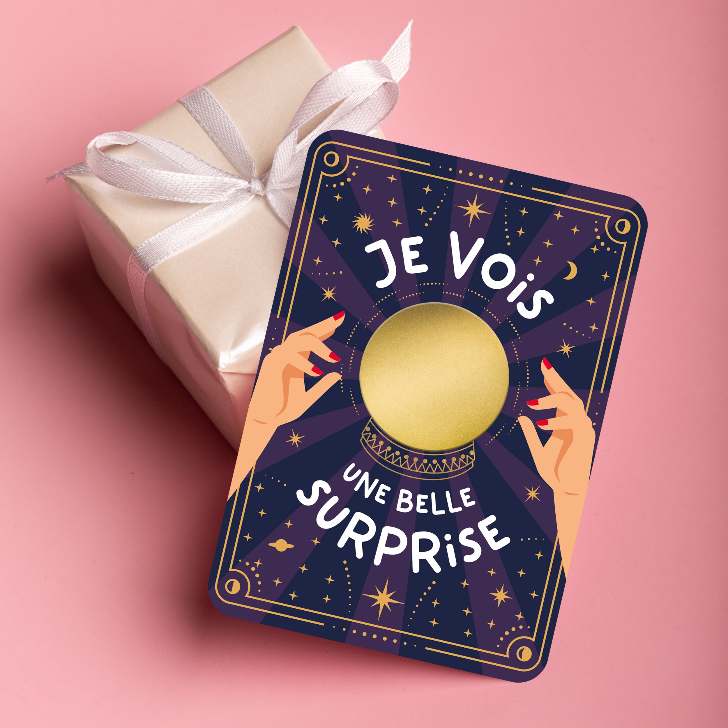 Carte à Gratter Cadeau | Surprise Personnalisable Boule de cristal Oracle