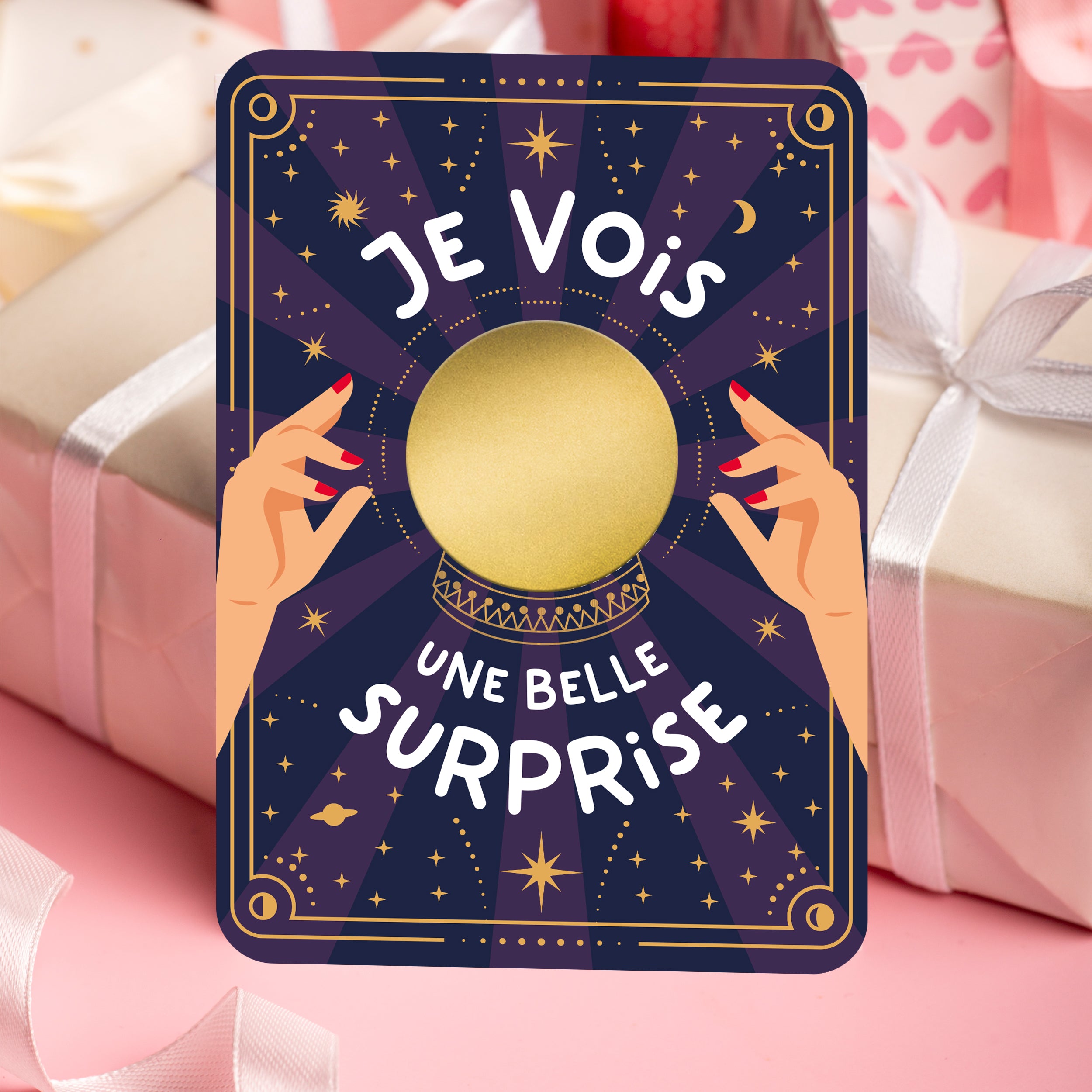 Carte à Gratter Cadeau | Surprise Personnalisable Boule de cristal Oracle