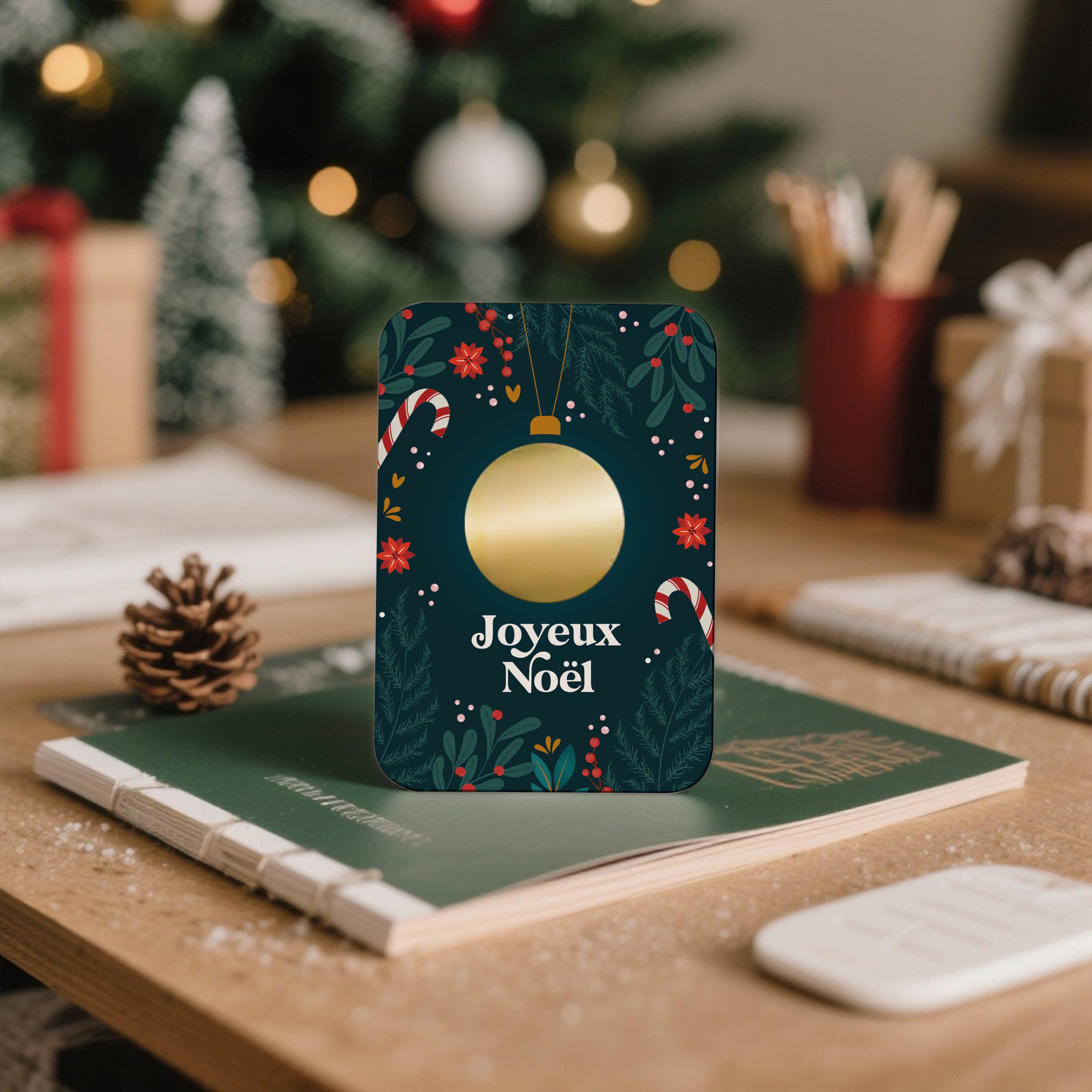 Carte à Gratter Noël Personnalisable – Carte Cadeau Surprise