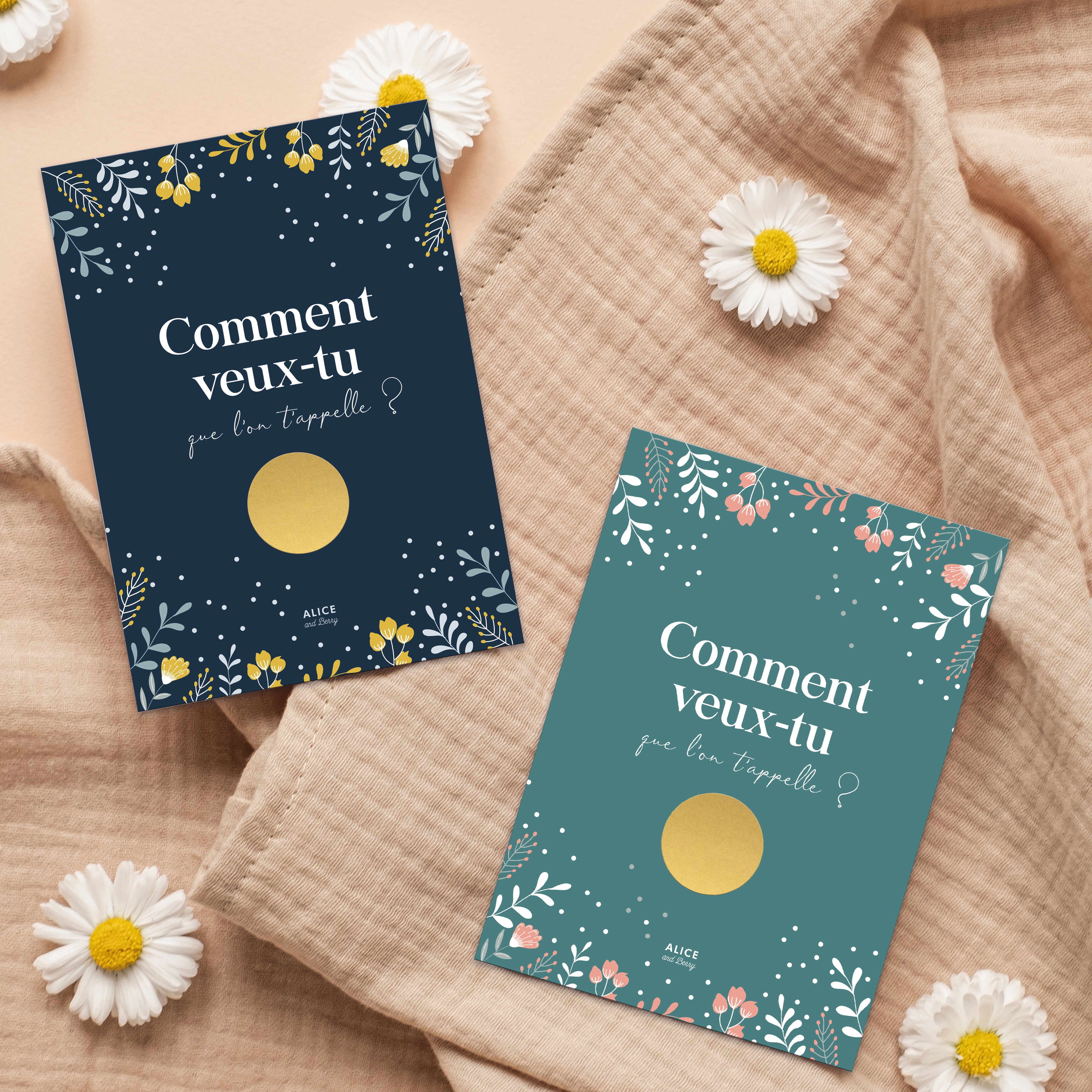 Cartes à gratter annonce grossesse Grands-parents