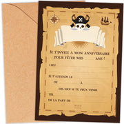 Invitations anniversaire enfant Pirate